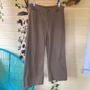 Dip high waist wide-leg cropped pant